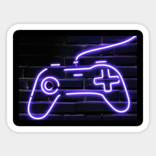 Neon Gaming Controller for Gamer Sticker